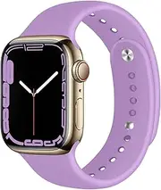 Sport Band for Apple Watch 45mm 44mm 46mm 49mm 42mm 41mm 40mm 38mm,Soft Silicone Adjustable Replacement Strap for iWatch Series 10/9/Ultra 2/SE 2nd/8/7/Ultra/SE/6/5/4/3/2/1,Double adjustment buckle