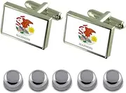 [Select Gifts] Shirt Dress Studs Illinois Flag Cufflinks