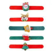 Christmas Slap Bracelet Cute Elk Tree Star Wristband Ornament