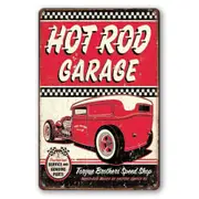 2x Tin Sign Hot Rod Garage Torque Brothers Speed Shop Decorative Rustic Look