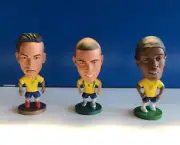 BRASIL Soccer Figurine H6.5cm Great Players Set Perfect Collection #9,#10,#10