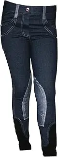 [Horseware] Junior Knitted Denim Riding Breeches 28 inch Navy