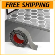 Matte Grey Wood Self-Adhesive Transition Trim - Easy Install for Any Floor