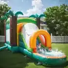Inflatable Water Park Slide House Kids Playground Bounce Backyard Children Pool
