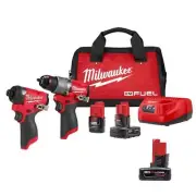 Milwaukee Hammer Drill + Impact Driver Kit 12V Li-Ion Cordless w/ 6.0Ah Battery