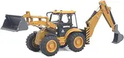Ailejia Die-cast Backhoe Loader Excavator Truck Toys Heavy Duty Wheeled 1/50 Metal Engineering Vehicle Construction Tractor Model Toy for Boys