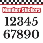 3x Custom Single Number Sticker Individual 3 digit Door Mailbox Libre