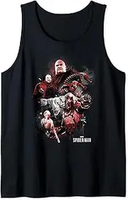 [Marvel] Spider-Man Character Paint Splatter Collage Tank Top