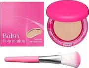 Peptide Bounce Balm Foundation,2025 New Foundation Full Coverage, Hydrating, Age-Defying Makeup for Mature Skin, Medium Buildable Coverage, Vegan & Natural Formula (Natural Color)