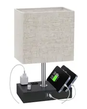 Fresh Fab Finds Dimmable Table Lamp with USB Port/Power Outlets