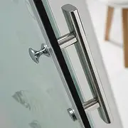 Shower Door Handle, Sliding Barn Door Handle, Stainless Steel Replacement Part, Push and Pull Bathroom Door Knobs, Office Hotel Sliding Doors Grab Bar