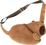[Generic] Capybara Shoulder Bag - Casual Shoulder Bag, Animal Pattern Travel Shoulder Bag | Capybara Shoulder School Backpack, Cycling Shoulder Bag with Capybara Design, Backpack with a, #1, riferimento