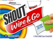Shout Wipes - Portable Stain Treater Towelettes - (3- Pack, 36 Wipes Count)