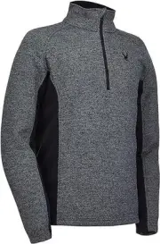 Spyder Outbound Mens Jacket L 1/2 Zip Mock Neck Pullover Sweatshirt Gray $175NEW