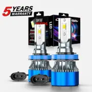 H9 LED Headlight 6000K White 2-Sides High/Low Beam Bulbs Super Bright (for: Honda)
