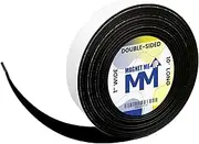 Magnet Me Up Self Adhesive Flexible Double Sided Magnetic Tape, 1 inch Wide, 1/16th inch Thick, 10 ft Long Magnet Roll, Strong Heavy Duty Backing, Used for Crafts, DIY Projects, Organization & More