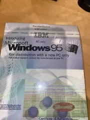 WINDOWS 95 ORIGINAL MICROSOFT Floppy Disks! Full Package W/Certificate of Authen