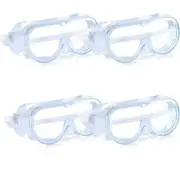4pc Safety Goggles Medical Lab Protective Anti-fog work job site school science