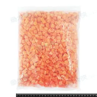 熟凍-紅蘿蔔丁(1kg/包)#紅丁-1I4A【魚大俠】AR079