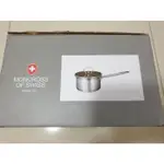 全新品 瑞士 MONCROSS 304不鏽鋼琥珀奶鍋組 湯鍋 16CM(附蓋)鍋子 燉鍋 平底鍋 快鍋 壓力鍋 悶燒鍋