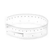 Film Ruler 12 Inch 0.1mm Scale PET Flexible Straight Ruler