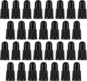 Black Presta Valve Caps - 30 Pcs Plastic Presta Cycling Valve Cap Air Dust Stem Covers Bike Tubeless Tire Cap for Bicycle, Road Bikes, Mountain Bikes
