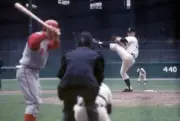 Denny McLain of the Detroit Tigers throws a pitch during a game ag- Old Photo 3