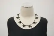NWT$1475 Brunello Cucinelli Sparkly Beaded MultiFringe Necklace W/925Silver A191