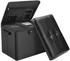 DocSafe Storage Ottoman with Lock,Fireproof Folding Ottoman Foot Rest Stool Stor