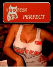 Hooters Girl Uniform Perfect Name Tag Pin Badge EXTRA BARTENDER Casino dealer
