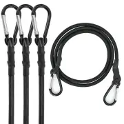 4 Pack Heavy Duty 18 Inch Bungee Cords with Carabiner Hooks for Outdoor Tent