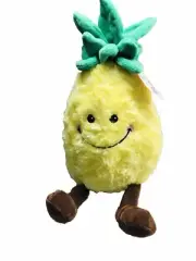 SILVER ONE SQUEEZE CUDDLE SOFT BABY TOY NURSERY Pineapple PLUSH DOLL FIGURE