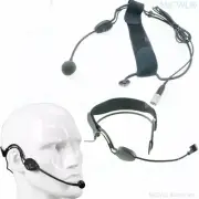 Black ME3 Headset Microphone For Audio Technica Music Wireless Head Wear System