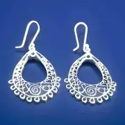 Erick's Sterling Silver Dangle Teardrops Earring Taxco.925