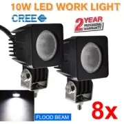 8x 10W LED Work Light Bar Flood 4WD Offroad Reverse Lamp Boat Truck 4X4 12V 24V