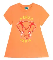 [Kenzo Kids] Kenzo Kids Printed cotton jersey T-shirt dress Y 14 red