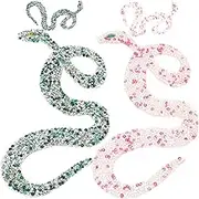 HOODANCOS 4pcs Snake Shaped Rhinestone Patch Versatile DIY Clothing Ornaments for Jackets Jeans Hats Bags Easy Sew Craft Supplies Decorative Appliques