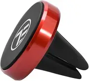 TELLUR MCM4 Magnetic Holder, Car Mobile Phone Holder for Ventilation with Strong Magnets, Metal Housing, Silicone Coating, Round and Rectangular Metal Plate Included, Red Metallic Colour