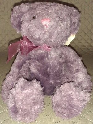 Russ Berrie 8" BEARBERRY Purple Stuffed Plush Teddy Animal Toy Doll
