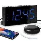 Meqool Loud Alarm Clock for Heavy Sleepers,Vibrating Alarm Clock for Hearing Imp