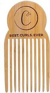 Controlled Chaos As Seen on Shark Tank Detangling Comb Hair Pick – Anti Static Bamboo Hair Pick for Thick Curly Hair, Long Tooth Detangler Wooden Comb for Men, Women & Kids