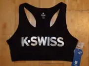 NEW K-SWISS Womens Athletic Workout Training Fitness EPIPHANY Sports Bra Large L