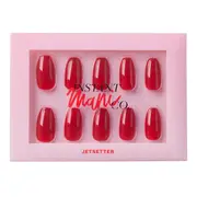 [INSTANT-MANI] Jetsetter Red Press On Nails Set
