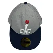 Washington Wizards New Era Fitted Hat Men’s 7 3/8 Low Crown Gray Blue Cap