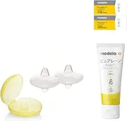 Medela Breast Care Set A, Care Cream, Pure Lane 1.3 oz (37 g), Contact Shield, Size L, 0.9 inches (24 mm)