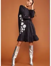 Cynthia Rowley Kyoto Embroidered Knee Length Dress XS. NWT