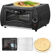 Oven Mini Pizza Chapati Roti Lahmacun Manakish Naan Bread Maker Electric Tandoori Takeaway Kitchen Appliance Top Plate Aluminium Glass 2100W