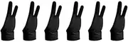 Two Finger Artist Glove 6PCS, Anti Smudge Drawing Glove for Graphic Tablet Painting Sketching Good (Medium)