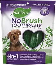 Every Day Naturals Dog Dental Chew, No Brush Toothpaste for Small Breeds, Freshens Breath, Unique Texture Helps Reduce Plaque & Tartar, 10 oz, 1 Pack