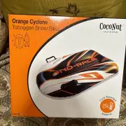 Orange Cyclone Toboggan Snow Sled. Ages 8+